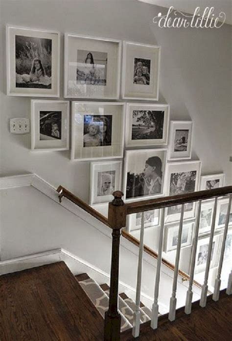 15 Awesome Arranging Pictures On A Stair Wall Ideas