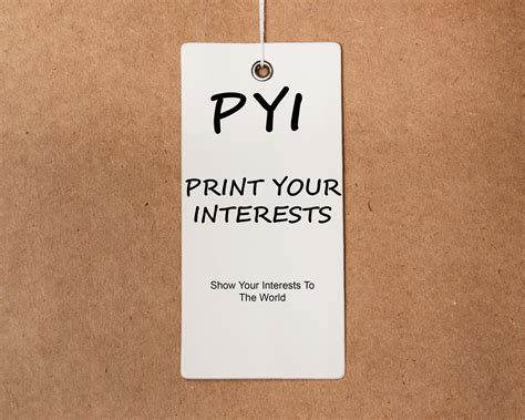 PYI - Print Your Interests