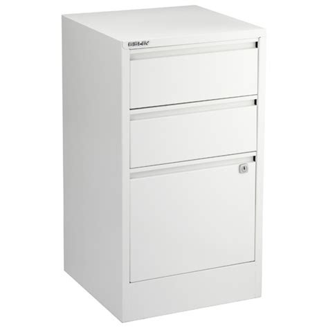 A good filing cabinet is designed with a sturdy base that keeps it free of stains and spills—keeping the contents safe. Bisley White 2- & 3-Drawer Locking Filing Cabinets | The ...