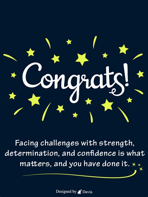 Determination And Confidence Congratulations Cards Birthday