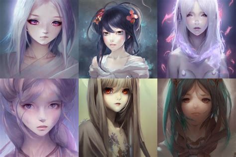 Character Concept Art Of A Beautiful Anime Ghost Girl Stable