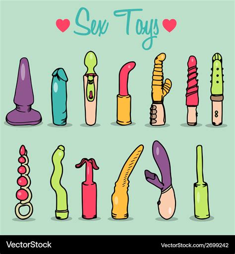 sex toys dildo collection royalty free vector image