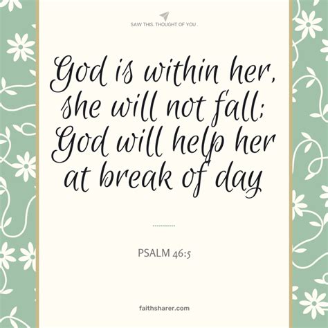 Psalm 465 God Is Within Her She Will Not Fall God Will Help Her At
