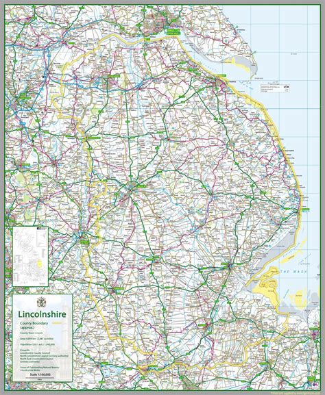 Lincolnshire County Map In 2021 Lincolnshire County Map Map