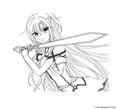 Anime Warrior Coloring Pages