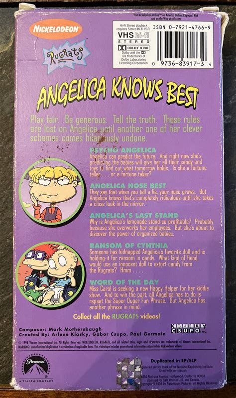Nickelodeon Rugrats Angelica Knows Best Grelly Usa