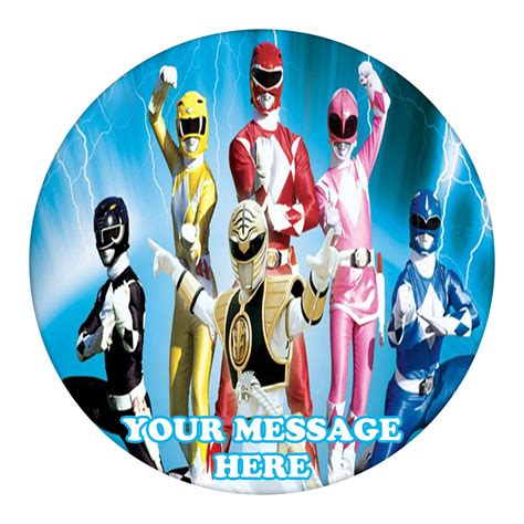 Power Rangers Edible Image Cake Topper Personalized Birthday Sheet Cus