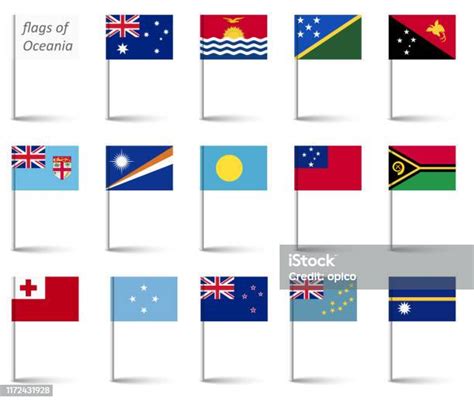 All Country Flags Of Oceania Stock Illustration Download Image Now
