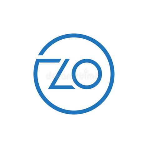 Zo Logo Design Vector Template Initial Circle Letter Zo Vector