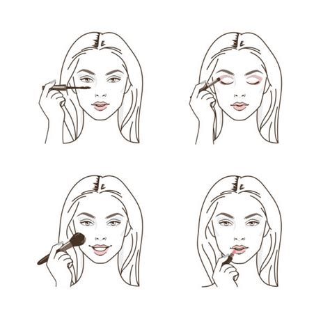 Female Applying Lipstick Illustrations Royalty Free Vector Graphics