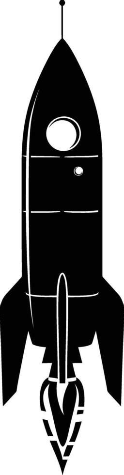 Ai Generated Silhouette Rocket Full Body Black Color Only 37458583