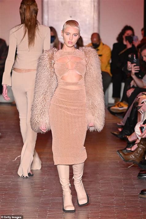 Iris Law Wows In Nude Midi Dress With Cut Out Detail At Andreadamo
