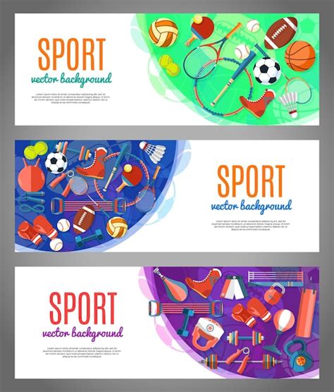 Premium Vector Banner Of Sport Balls And Gaming Equipment