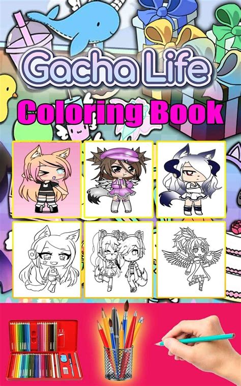 Buy Gacha Life Coloring Book Anime Activity Book Coloring Pages Gacha