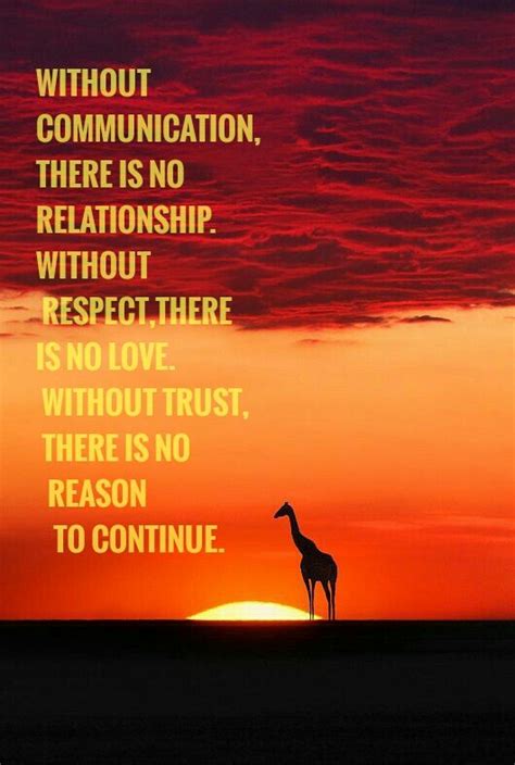 Without Communication There Is No Relationship Without Respect There