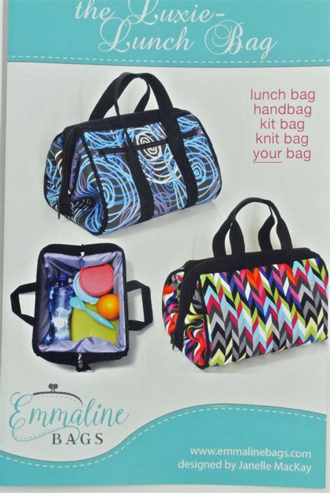 Luxie Lunch Bag Sewing Pattern Emmaline Bags Printed Paper Etsy