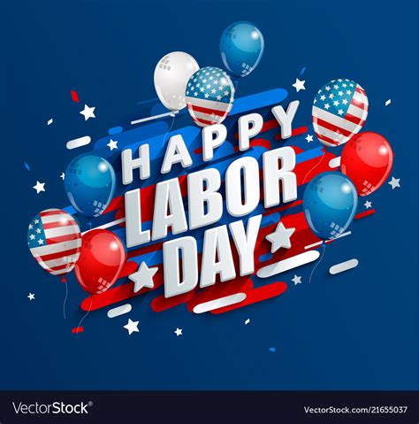 Happy Labor Day Holiday Banner Royalty Free Vector Image