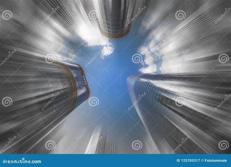 Skyscrapers In Motion Stock Image Image Of City Jungle 125705317