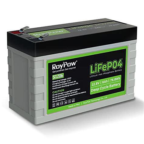 Reviews For Roypow 12v 6ah Lithium Iron Phosphate Battery 3500 Cycles