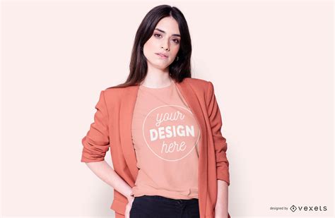 Download Girl Fashion Jacket T-shirt Mockup - PSD Mockup Download