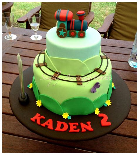 My adorable baby, may you grow up to be smart, wise and the best in everything. Simply Amazing Cakes: Kaden's TRAINS 2nd Birthday Cake