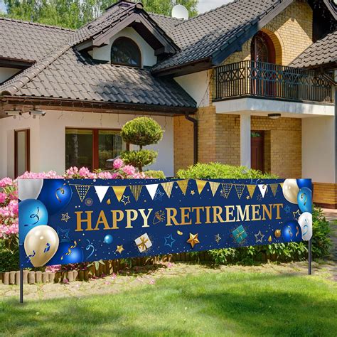 Buy Retirement Banner Horizontal Large Retirement Sign Banner Fabric