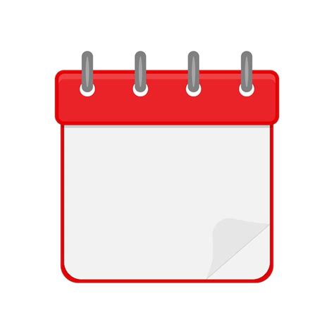 Premium Vector Blank Calendar Sheet Template Red Festive Date Concept