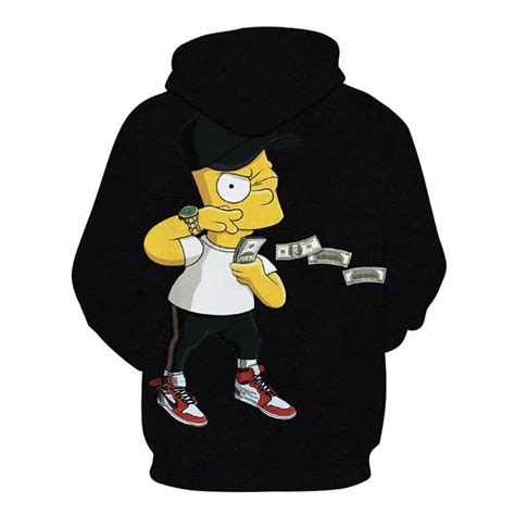 Cool Bart Simpson Black Hoodie $30.00 | Chill Hoodies | Sweatshirts and