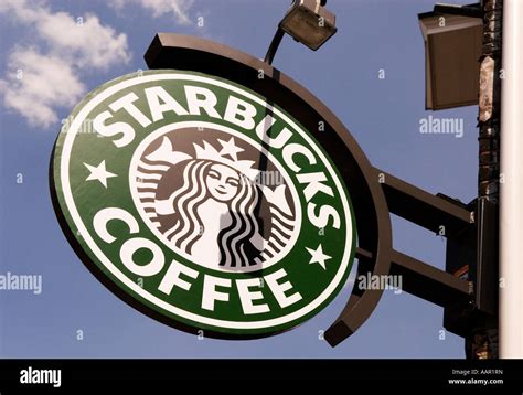 Starbucks Coffee Shop Sign Usa Stock Photo Alamy