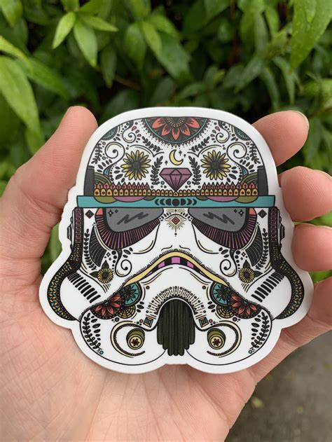 Sugar Skull Storm Trooper Sticker Star Wars Etsy