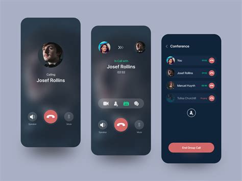 Voice Call screens for Messaging App by Tushar Palei on Dribbble
