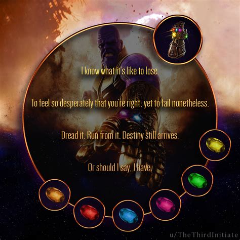 Dread It Run From It Destiny Still Arrives Rthanosdidnothingwrong