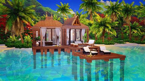 Tropical Beach House 🌴 Sims 4 Island Living Speed Build Youtube
