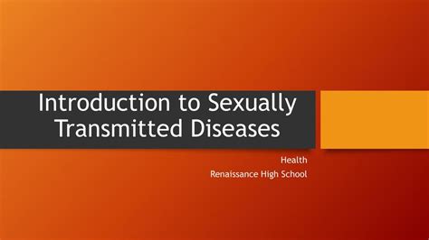 Introduction To Sexually Transmitted Diseases Ppt Download