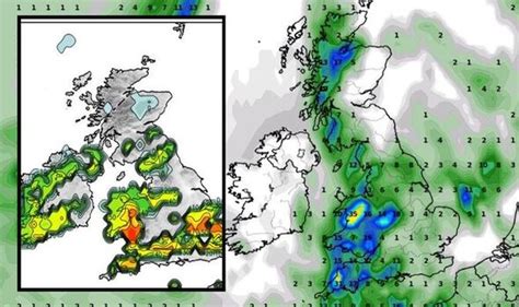 Uk Storm Forecast Brutal Thunderstorms To Flood Britain With 50mm Rain Warning Issued