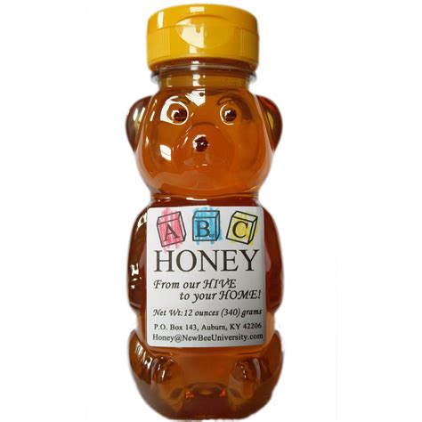 Raw Honey 12 Oz Honey Bear Newbee University