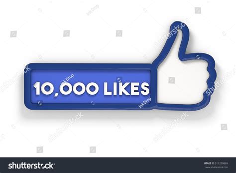 10000 Likes Thumbs Social Media Banner Stock Illustration 511250869