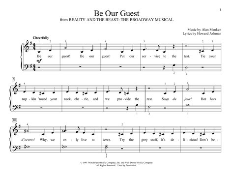 Beauty And The Beast Lyrics Be Our Guest The Song Be Our Guest In