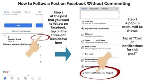 how to follow a post on facebook without commenting on it my media social