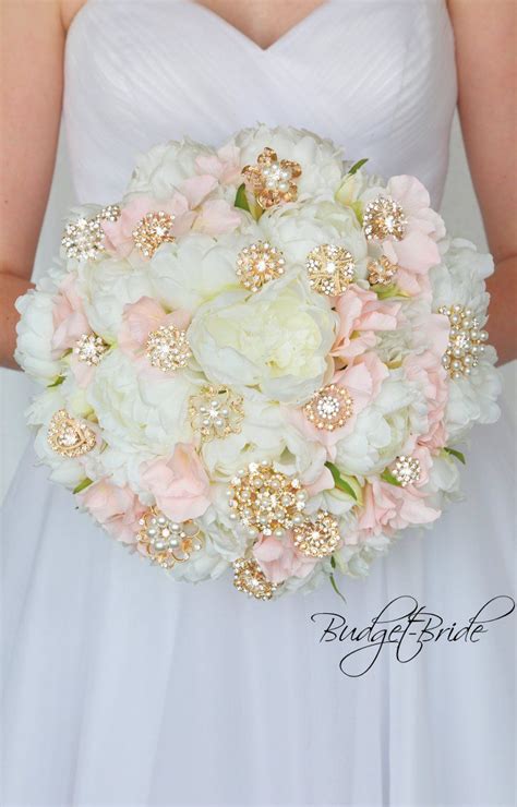 Rose Gold Brooch Bouquet Jeweled Bouquet Wedding Brooch Bouquets