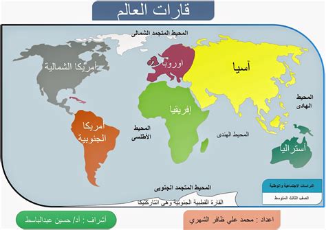 خريطة قارات العالم