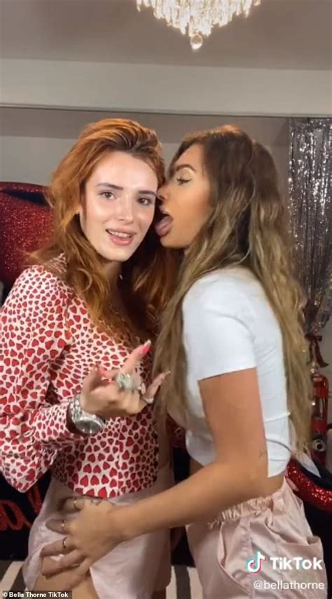 bella thorne caresses too hot to handle star francesca farago in steamy video shared on tiktok
