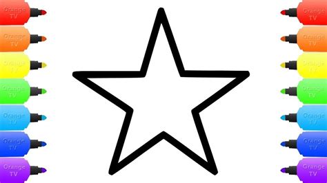 Stars Coloring And Drawing For Kids Toddlers How To Draw A Star Easy
