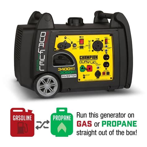 Champion 3400 watt dual fuel generator. Champion Power Equipment 3400-Watt Gas and Propane Dual ...