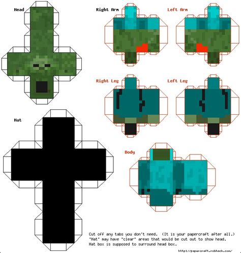 Zombie Paper Craft Minecraft Blog
