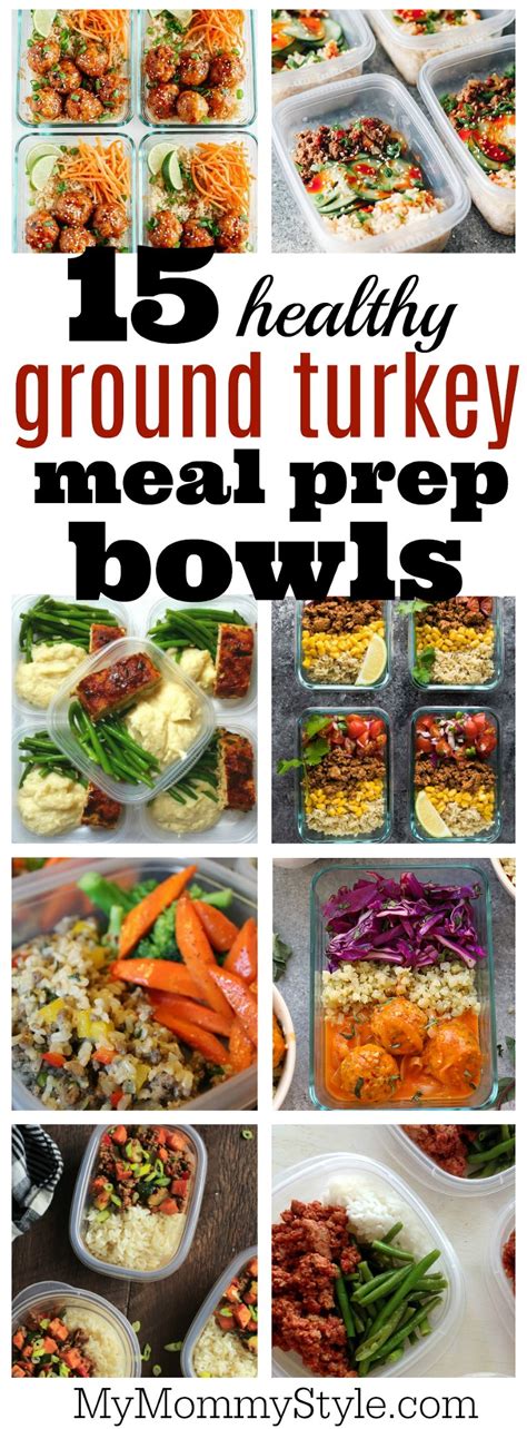 Healthy Ground Turkey Meal Prep Bowls My Mommy Style