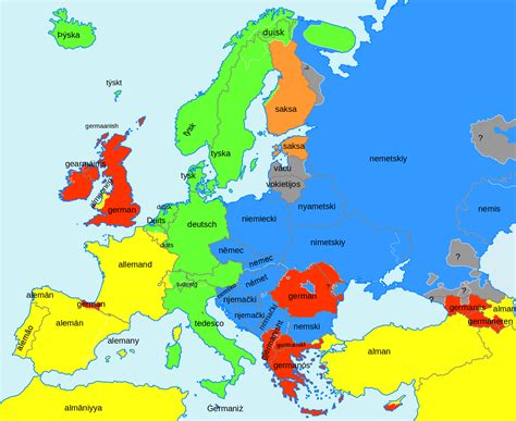 Linguistic Distribution In Europe German Niemiecki Fun Fact In