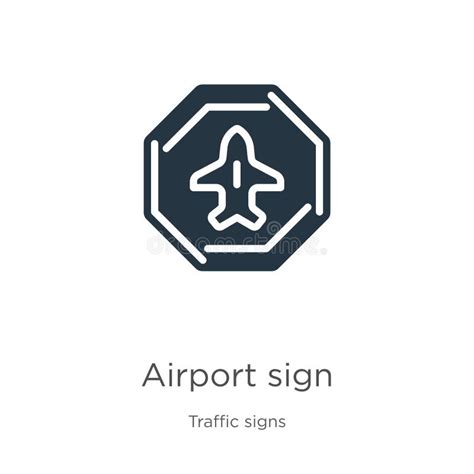 Airport Sign Icon Vector Trendy Flat Airport Sign Icon From Traffic