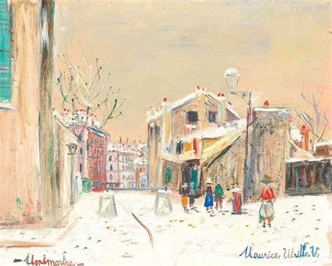 La Maison De Mimi Pinson à Montmartre 1945 Maurice Utrillo Oil Canvas