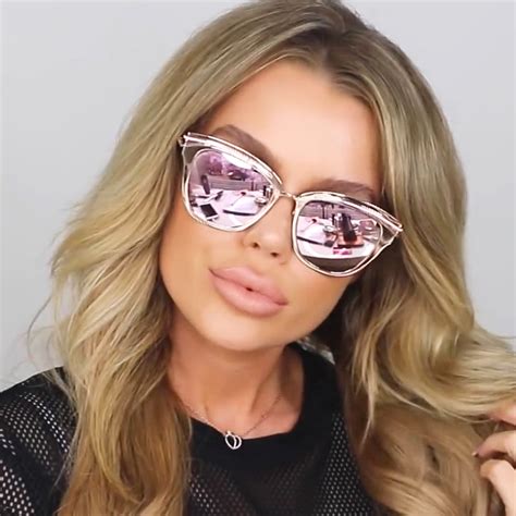 Candy Rose Gold Womens Cat Eye Sunglasses Topfoxx